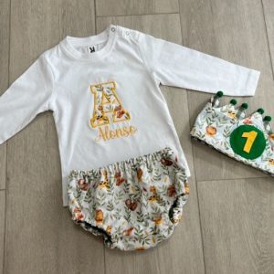 1 Pack corona + camiseta nombre + cubrepañal
